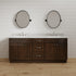 60 Inch Espresso Shaker Double Sink Bathroom Vanity with Drawers