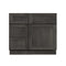 30 Inch Gray Stained Shaker Single Sink Bathroom Vanity with Drawers on the Left
