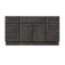 60 Inch Gray Stained Shaker Single Sink Bathroom Vanity with Drawers