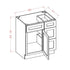 30 Inch White Slim Shaker Single Sink Bathroom Vanity with Drawers on the Right