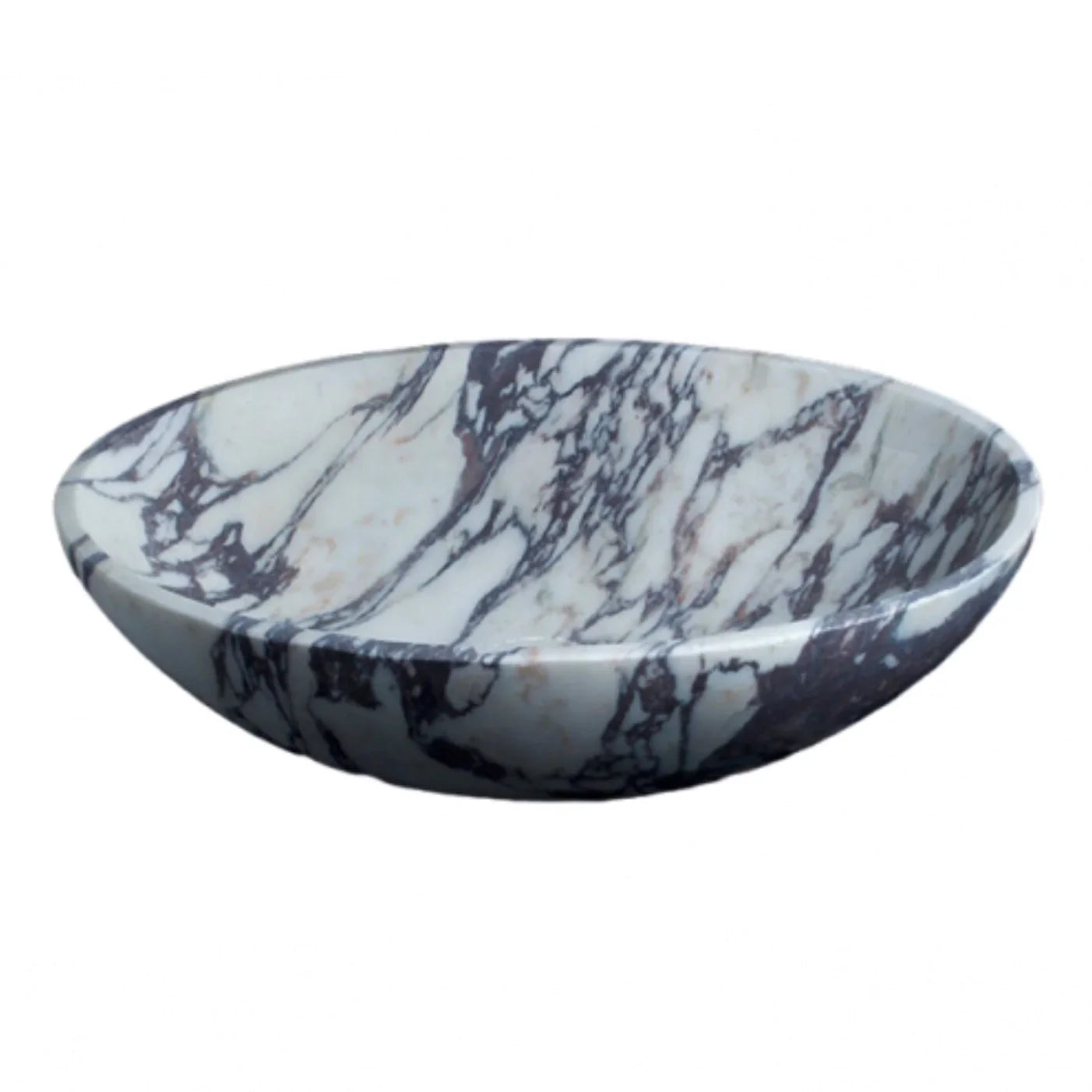 Calacatta Viola Marble Oval Shape Above Vanity Bathroom Sink (W)14