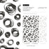 Abstract Wallpaper with Hand-Drawn Scribble Circles in Black - A027