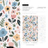 Floral Wallpaper with a Whimsical Meadow Motif in Blue, Pink, and Yellow - D392