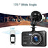 1080P Dual Dash Cam Front & Rear Camera 4" LCD Wide Angle Car DVR