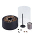 Portable Table Lantern Gas Flame Outdoor Indoor Modern Steel Glass Table Lamp