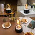 Portable Table Lantern Gas Flame Outdoor Indoor Modern Steel Glass Table Lamp