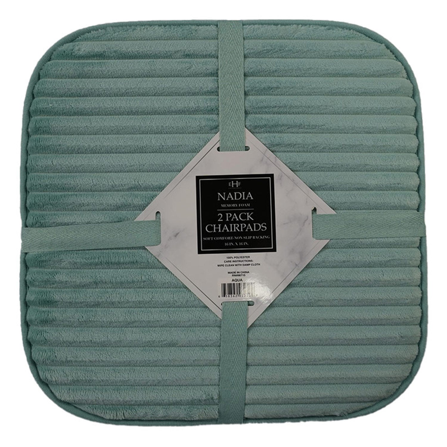 PREMIUS Nadia 2 Piece Memory Foam Chairpad Set, 16x16 Inches