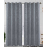 Elaine Embossed Metallic Room Darkening Grommet Window Panel, 54x90 Inches