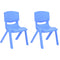JOON Stackable Plastic Kids Learning Chairs, Blue, 20.5x12.75x11 Inches, 2-Pack (Pack of 2)