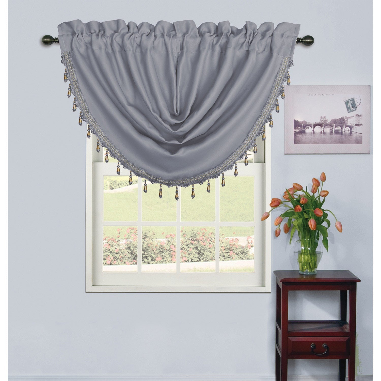 Rosario Rod Pocket Room Darkening Window Panel and Valance Treatments, All Sold Separately