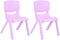 JOON Stackable Plastic Kids Learning Chairs, Lilac, 20.5x12.75X11 Inches, 2-Pack (Pack of 2)