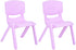 JOON Stackable Plastic Kids Learning Chairs, Lilac, 20.5x12.75X11 Inches, 2-Pack (Pack of 2)