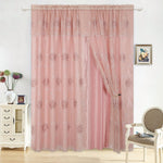 Alice Floral Embroidered Panel With Valance and Backing, 55x84 Inches