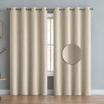 Courtney Textured Room Darkening Grommet Window Panel, 52x84 Inches