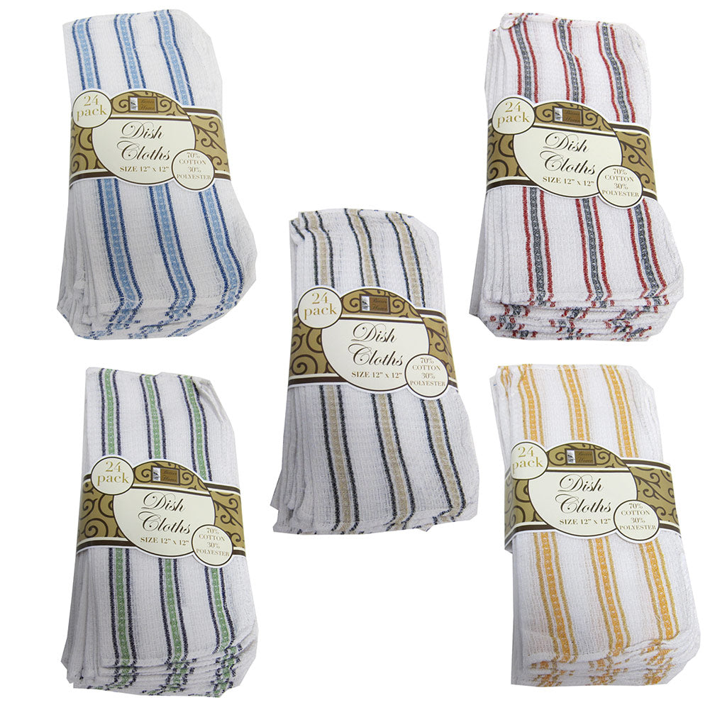 Better Home 24-Pack Dish Cloths, Colors May Vary, 12x12 Inch