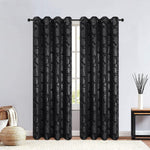 Silas Damask Metallic Grommet Room Darkening Window Panel, 52x84 Inches