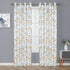 Oliver Printed Watercolor Floral Room Darkening Grommet Window Panel, 50x84 Inches