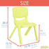 JOON Stackable Plastic Kids Learning Chairs, Lime, 20.5x12.75X11 Inches, 2-Pack (Pack of 2)
