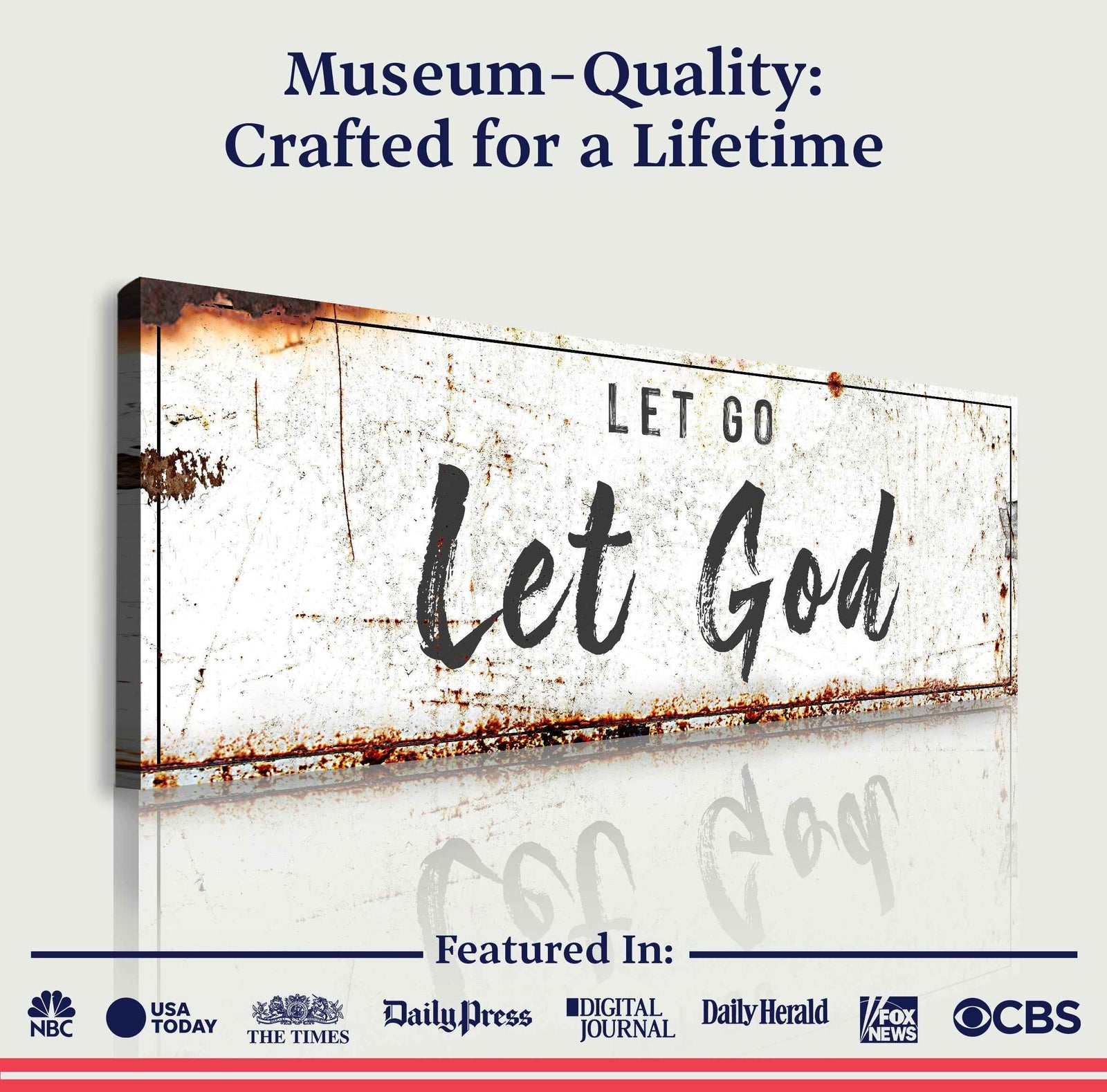 Let Go Let God Faith Sign
