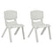 JOON Stackable Plastic Kids Learning Chairs, Light Gray, 20.5x12.75X11 Inches, 2-Pack (Pack of 2)