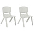 JOON Stackable Plastic Kids Learning Chairs, Light Gray, 20.5x12.75X11 Inches, 2-Pack (Pack of 2)
