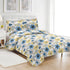 PREMIUS Eliana 3 Piece Microfiber Wrinkle-Free Quilt Set, Blue-Yellow