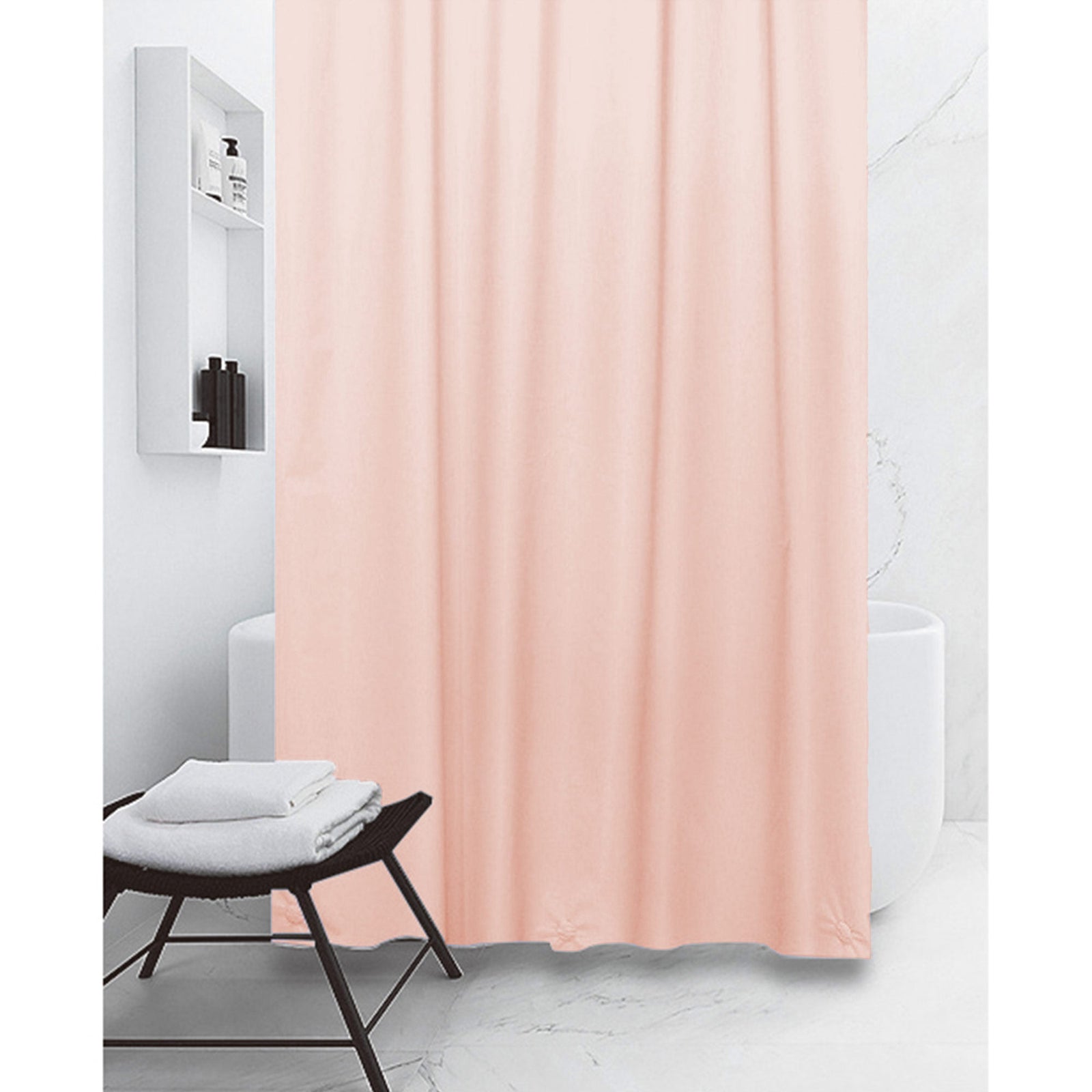 All Bath PEVA Shower Curtain Liner 12 Metal Grommets, 70x72 Inches