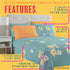 PREMIUS Lucea Soft Wrinkle-Free Microfiber Sheet Set, Soft Blue-Orange