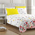PREMIUS Butterfly Soft Wrinkle-Free Microfiber Sheet Set, White-Multi