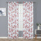 Oliver Printed Watercolor Floral Room Darkening Grommet Window Panel, 50x84 Inches