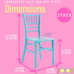 JOON 2 Pack Kids Tiffany Chiavari Chairs, 25x13x14.5 Inches