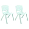 JOON Stackable Plastic Kids Learning Chairs, Mint Green, 20.5x12.75X11 Inches, 2-Pack (Pack of 2)
