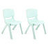 JOON Stackable Plastic Kids Learning Chairs, Mint Green, 20.5x12.75X11 Inches, 2-Pack (Pack of 2)