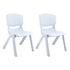JOON Stackable Plastic Kids Learning Chairs, Misty Blue, 20.5x12.75X11 Inches, 2-Pack (Pack of 2)