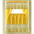 Irina Floral Sequins Kitchen Curtain Set, Swag Valance 60x36, 30x36 Inches