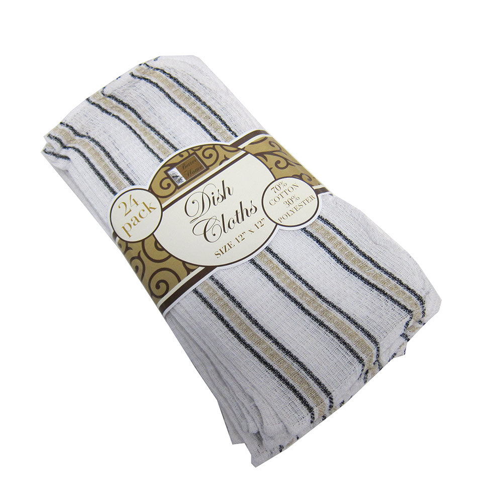 Better Home 24-Pack Dish Cloths, Colors May Vary, 12x12 Inch