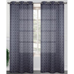 Carmen 2 Pack Morrocan Sheer Grommet Window Panel, 2-38x84 Inches