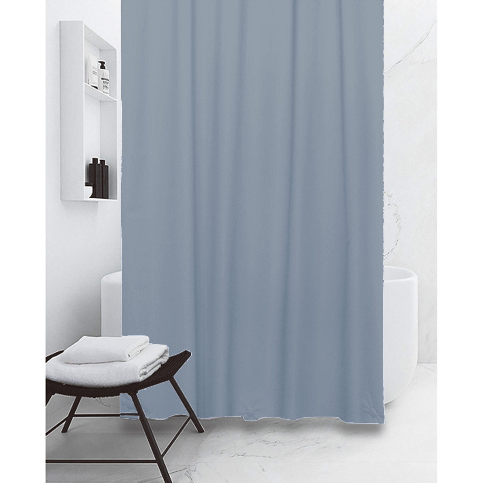 All Bath PEVA Shower Curtain Liner 12 Metal Grommets, 70x72 Inches
