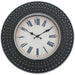 PREMIUS Large Decorative Beaded Wall Clock, Black, 16 Inches