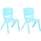 JOON Stackable Plastic Kids Learning Chairs, Baby Blue, 20.5x12.75X11 Inches, 2-Pack (Pack of 2)