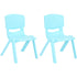 JOON Stackable Plastic Kids Learning Chairs, Baby Blue, 20.5x12.75X11 Inches, 2-Pack (Pack of 2)