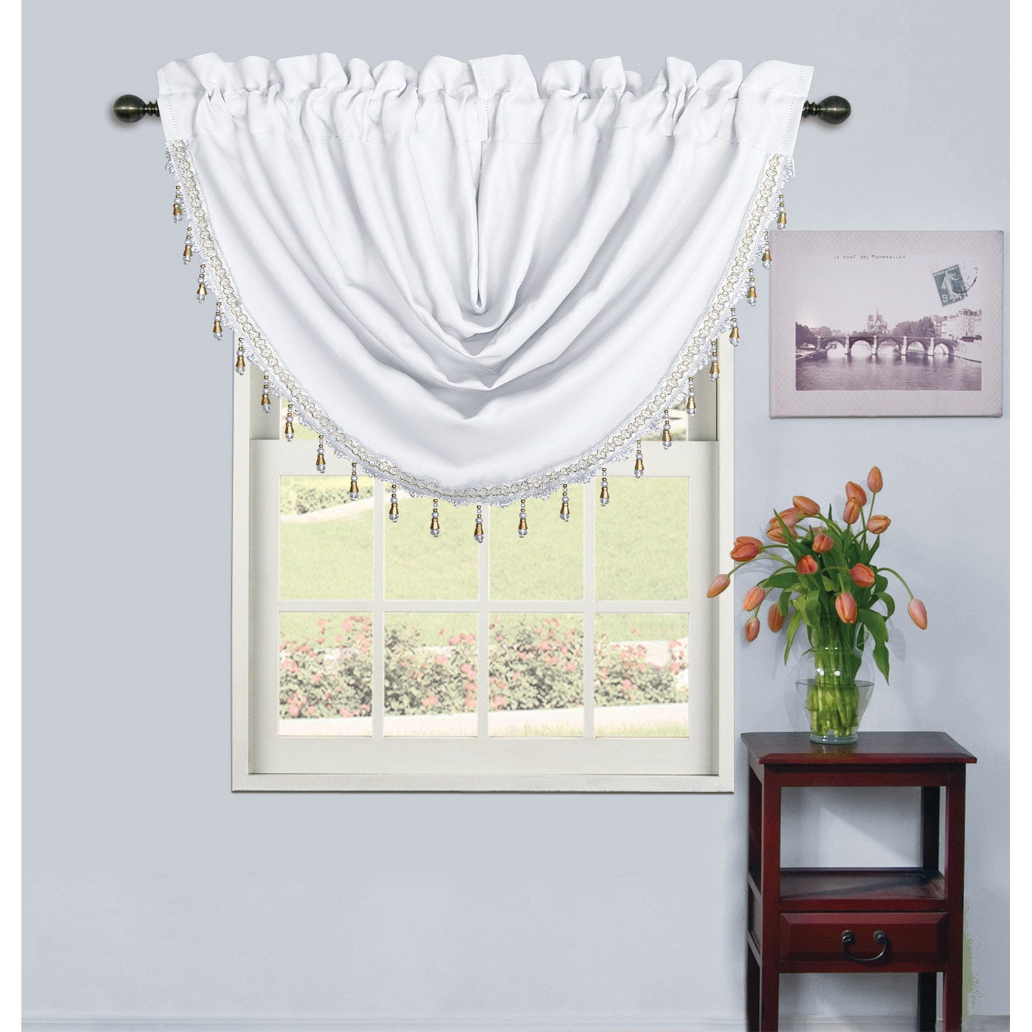 Rosario Rod Pocket Room Darkening Window Panel and Valance Treatments, All Sold Separately