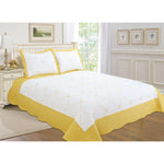 PREMIUS Reversible Quilt Set, Bordered Embroidered Floral