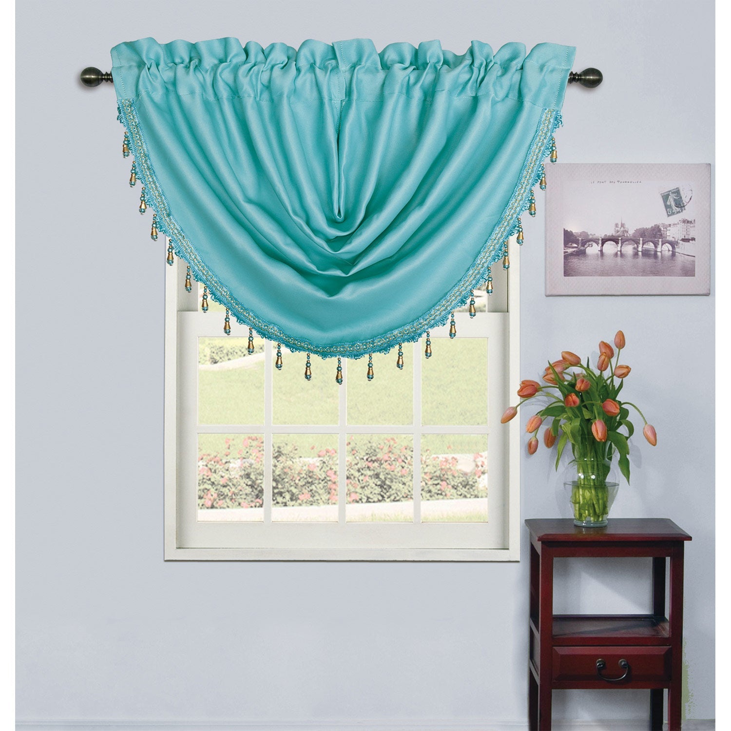 Rosario Rod Pocket Room Darkening Window Panel and Valance Treatments, All Sold Separately