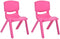 JOON Stackable Plastic Kids Learning Chairs, Pink, 20.5x12.75X11 Inches, 2-Pack (Pack of 2)