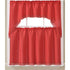 Maggie Kitchen Curtain Set with Macrame Fringes, Swag Valance 60x36, Tiers 30x36 Inches