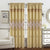 Arabella Macrame Jacquard Window Panel with Attached Valance, 55x84 Inches