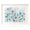 PREMIUS Conference Framed Floral Wall Art, Blue-Grey, 17x21 Inches