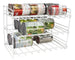 Home Basics Can Rack Organizer Food Soda Can Dispenser, White, 10.6x14x10.5 Inches