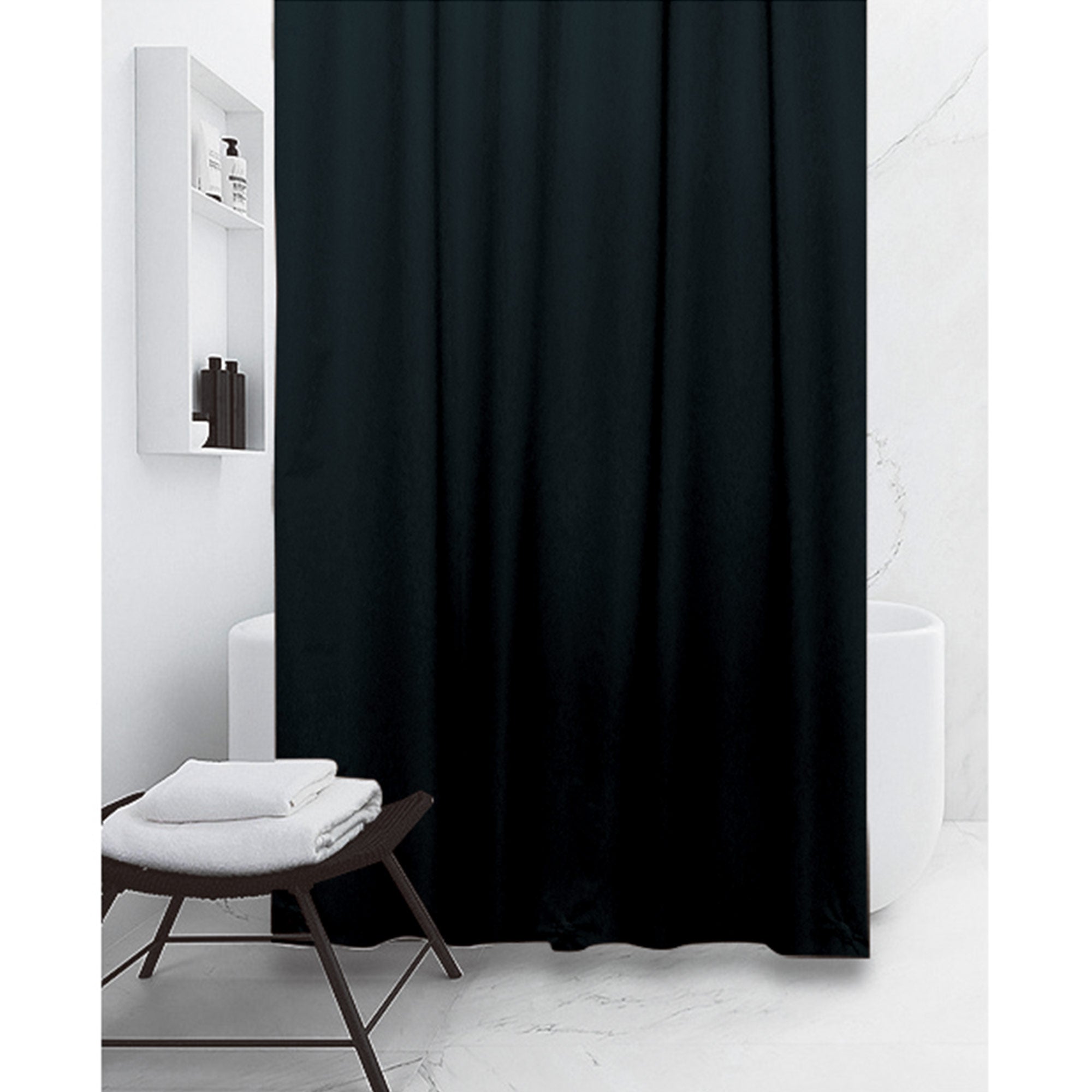 All Bath PEVA Shower Curtain Liner 12 Metal Grommets, 70x72 Inches